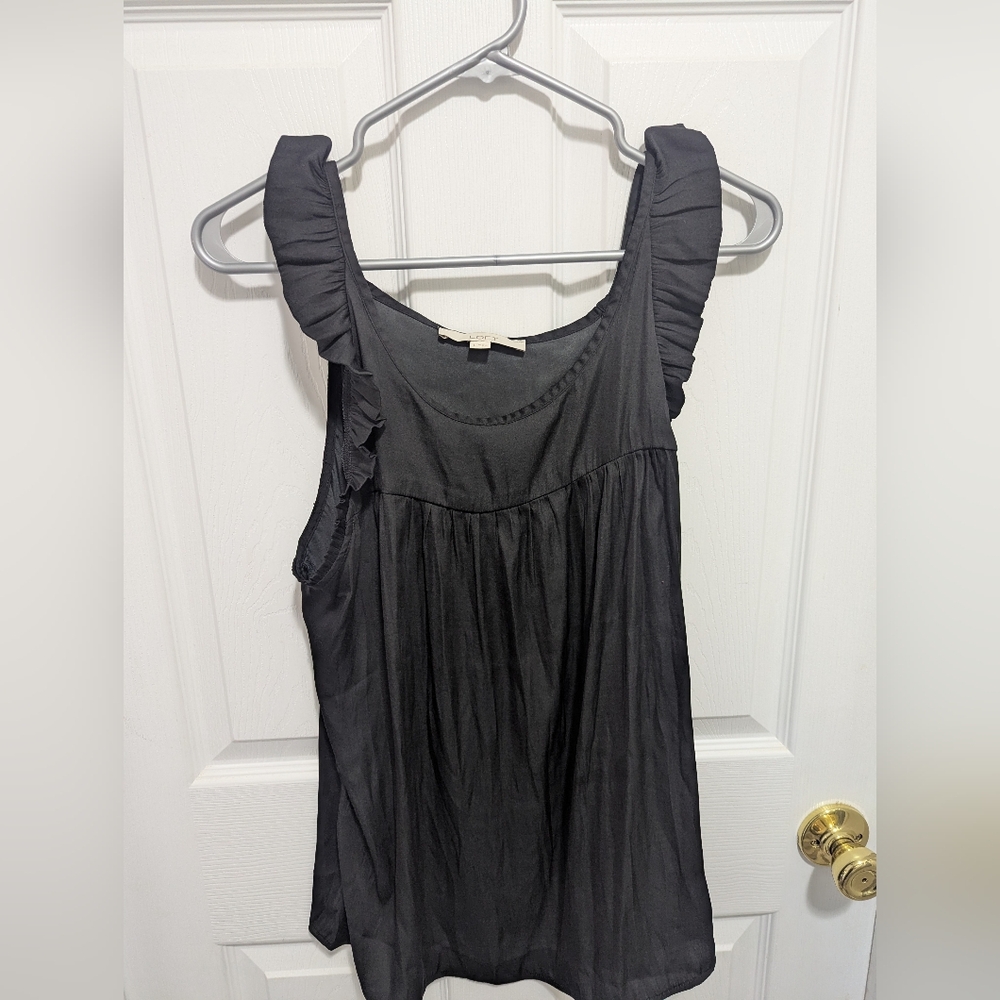 Loft Polyester Tank Black